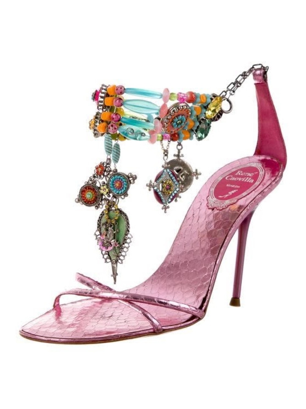 ISO (In Search Of) Rene Caovilla Pink or Blue Jeweled Stiletto